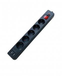 Priza bloc XH-EU05AK 5prize USB 2P+E 16A/250V