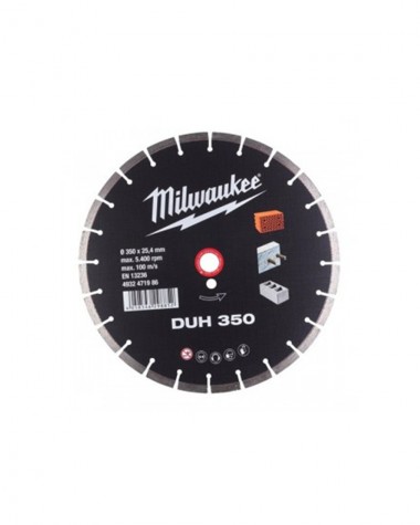 Disc diamantat taiere beton  Milwaukee HUDD350 MPP; 350mm (taiere uscata) 4932471986