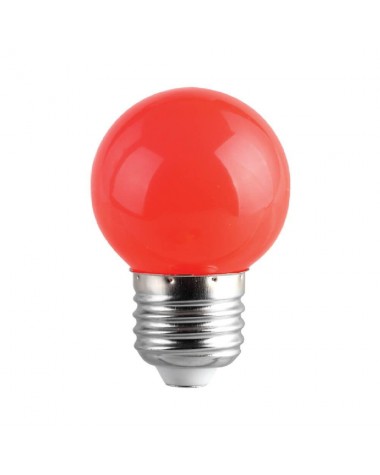 Bec LED TSV G45 1W, E27, 230 V AC (rosu)